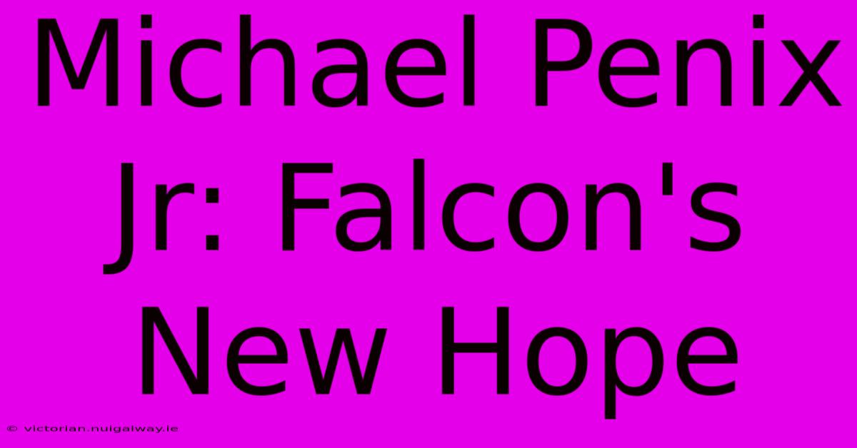 Michael Penix Jr: Falcon's New Hope