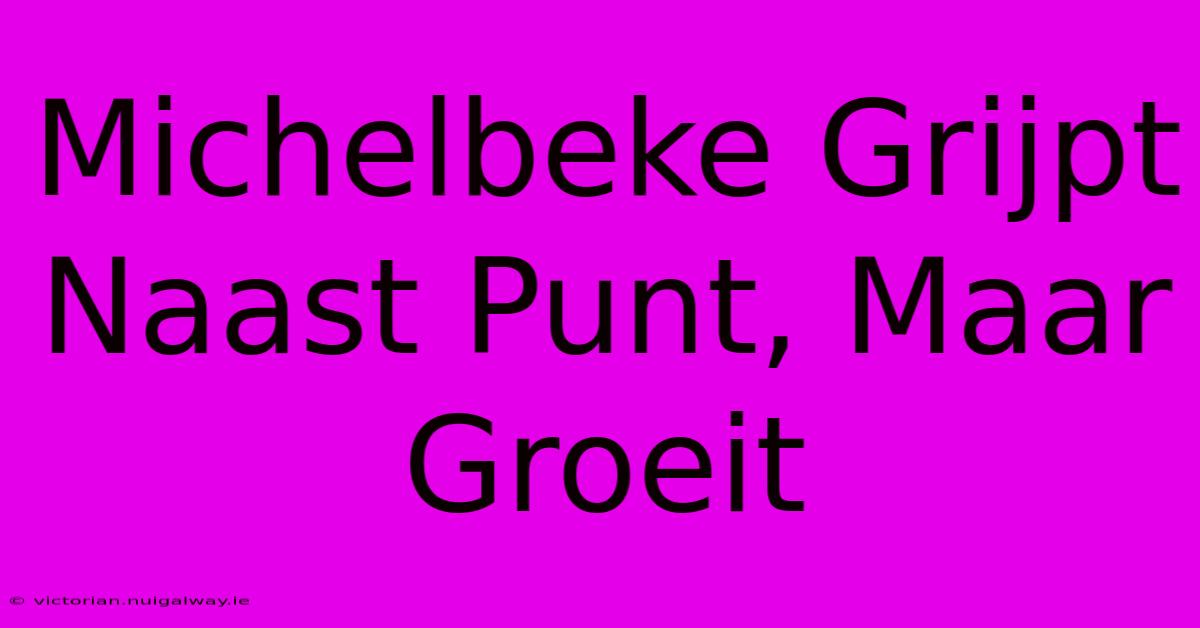 Michelbeke Grijpt Naast Punt, Maar Groeit