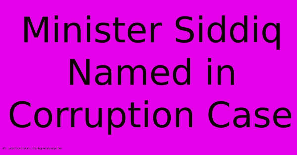 Minister Siddiq Named In Corruption Case