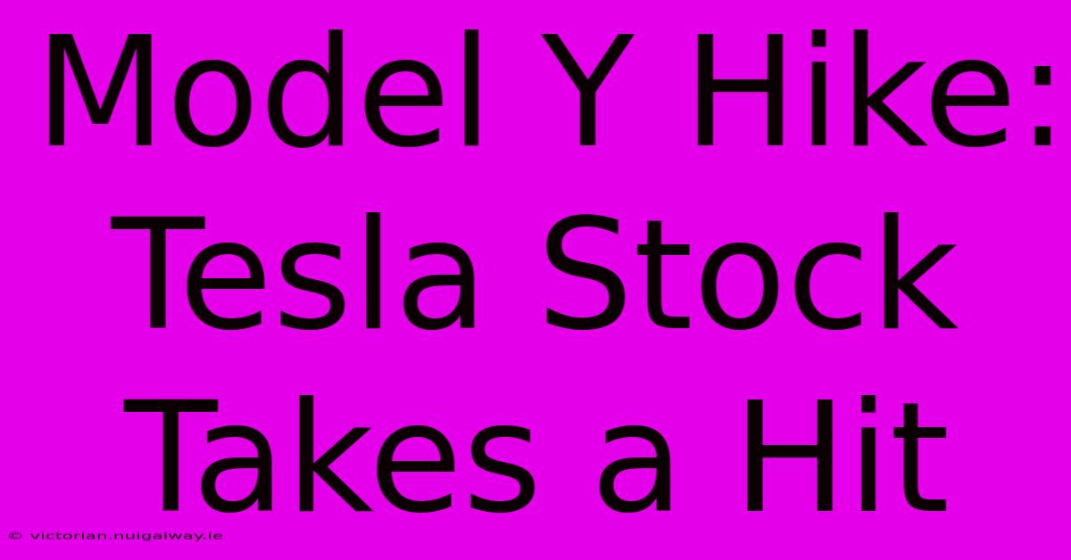 Model Y Hike: Tesla Stock Takes A Hit