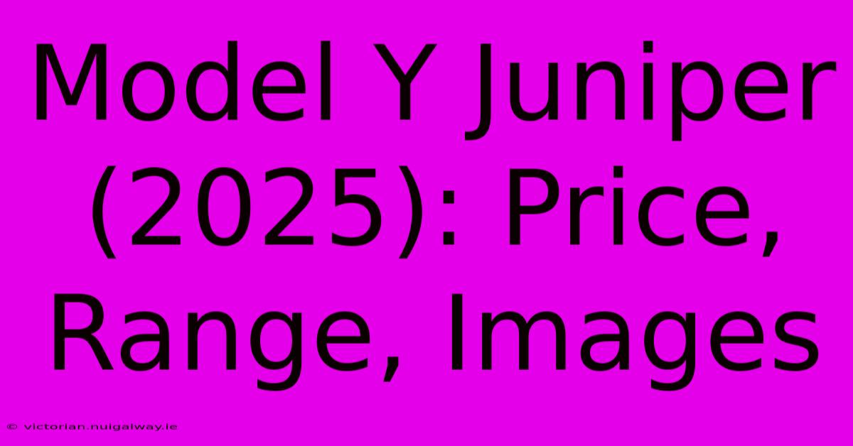 Model Y Juniper (2025): Price, Range, Images