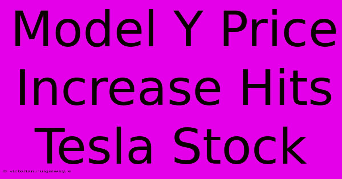 Model Y Price Increase Hits Tesla Stock