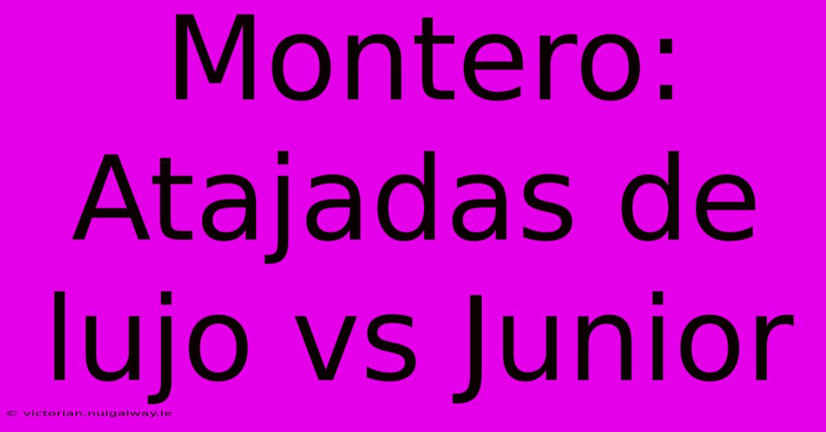 Montero: Atajadas De Lujo Vs Junior