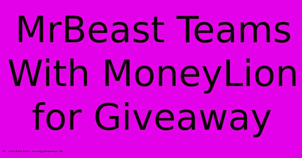 MrBeast Teams With MoneyLion For Giveaway