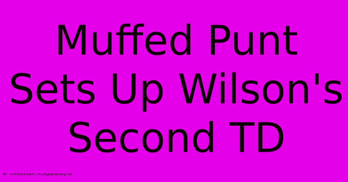 Muffed Punt Sets Up Wilson's Second TD