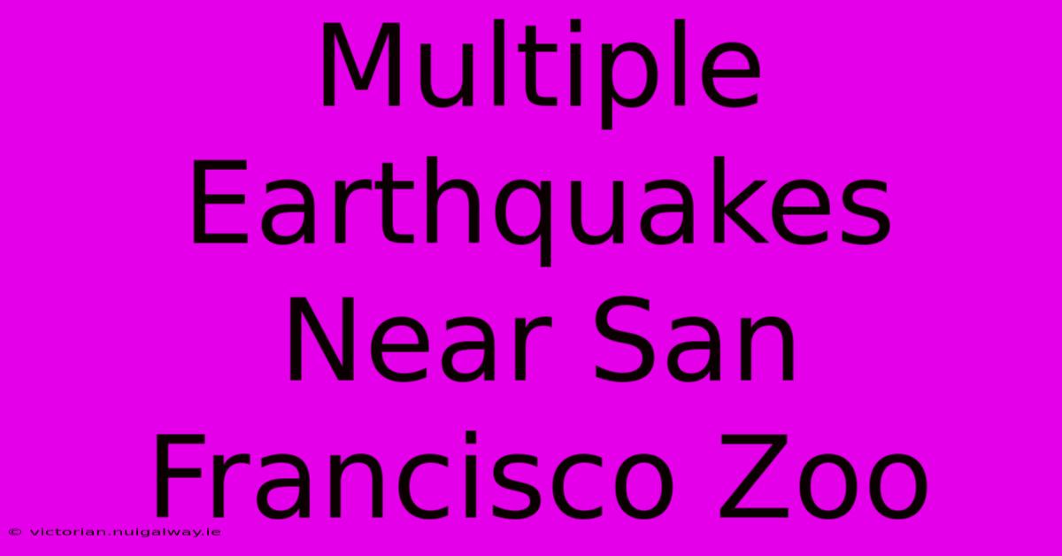 Multiple Earthquakes Near San Francisco Zoo