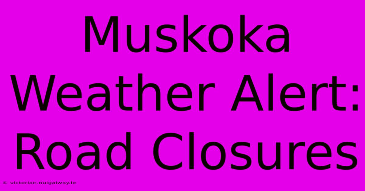 Muskoka Weather Alert: Road Closures