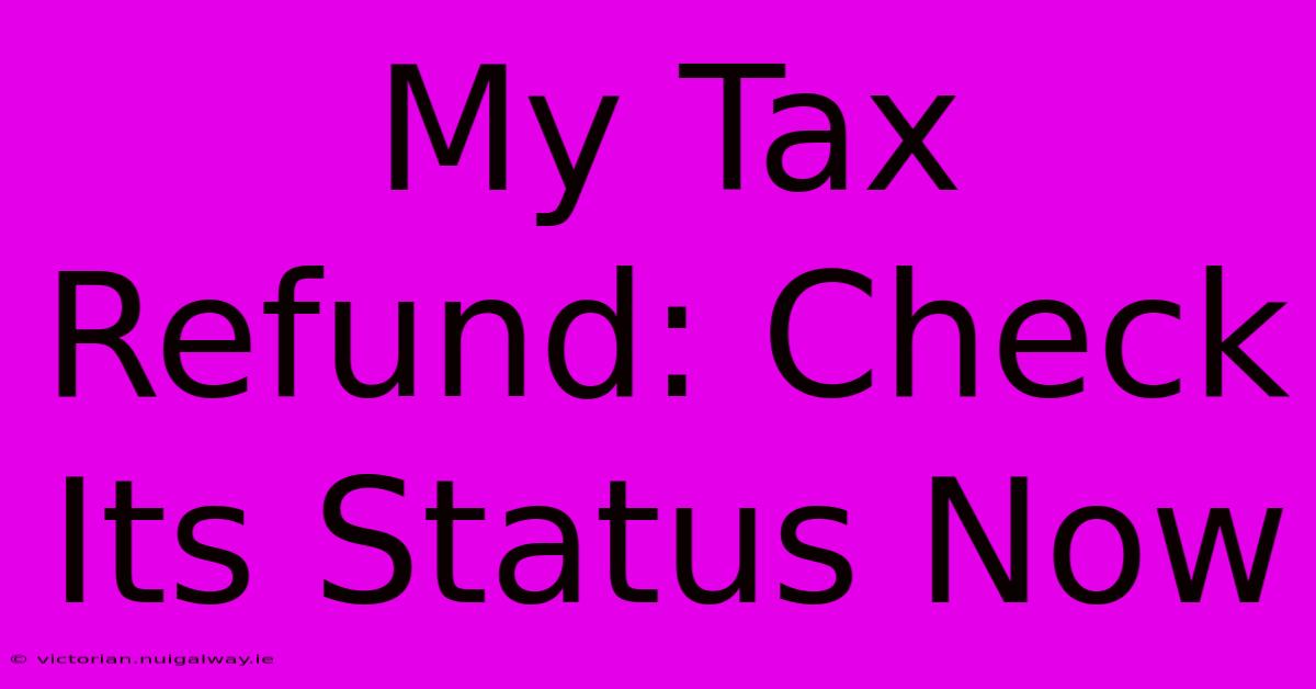 My Tax Refund: Check Its Status Now