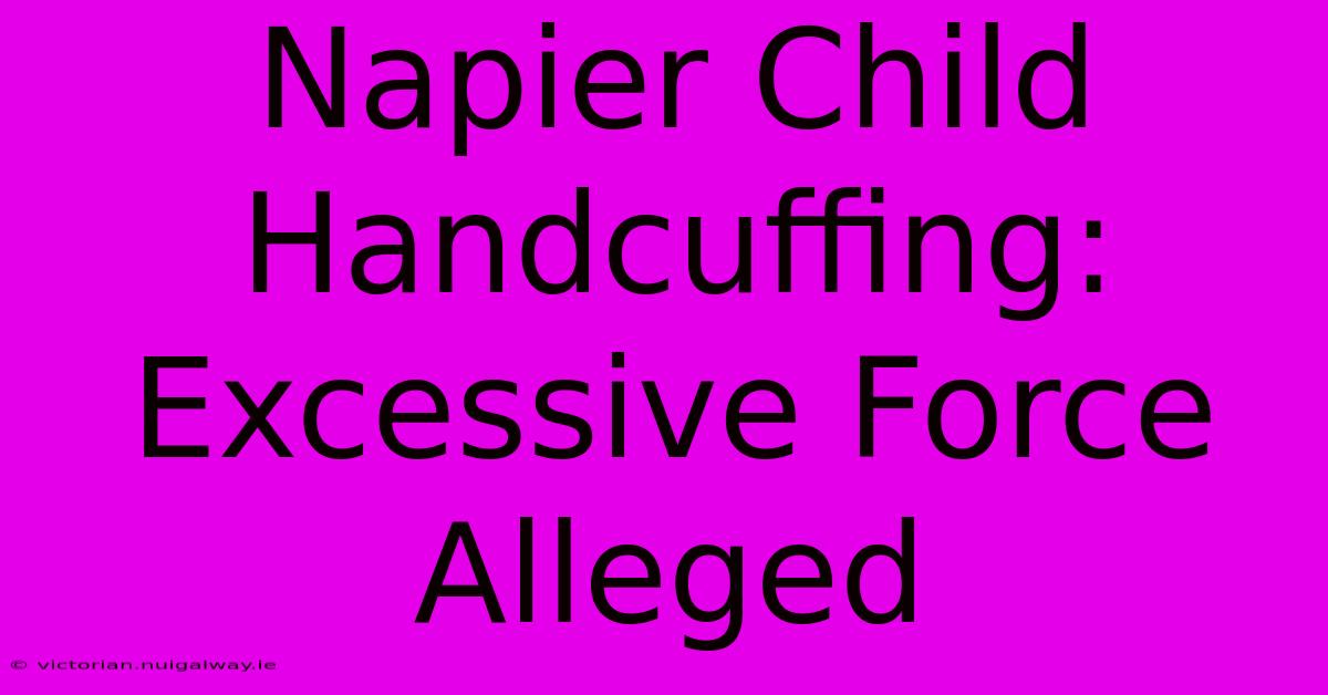 Napier Child Handcuffing: Excessive Force Alleged