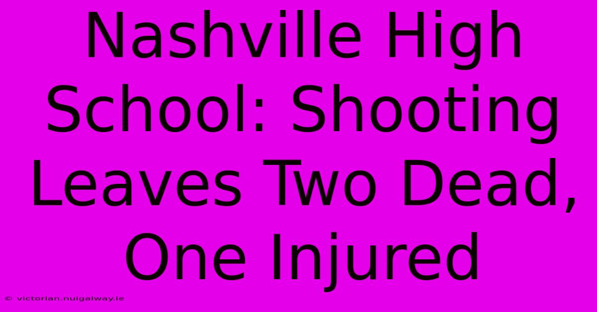 Nashville High School: Shooting Leaves Two Dead, One Injured