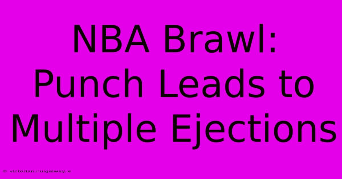 NBA Brawl: Punch Leads To Multiple Ejections