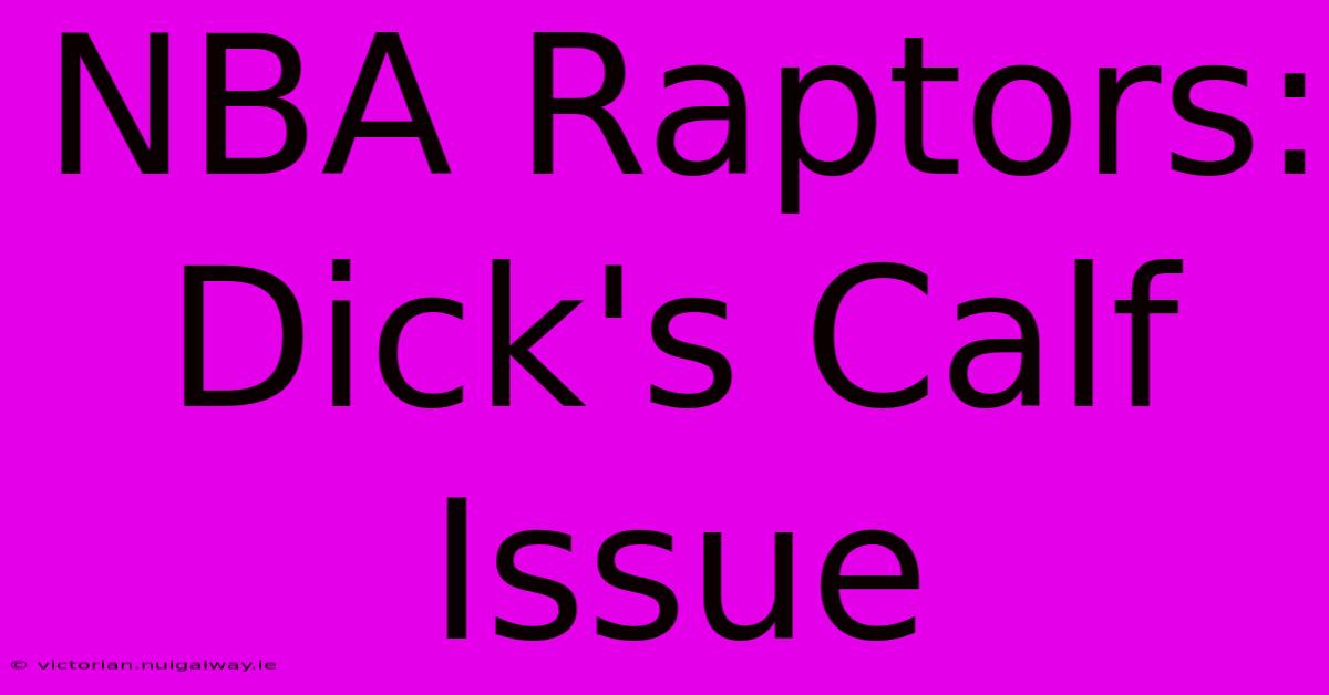 NBA Raptors: Dick's Calf Issue