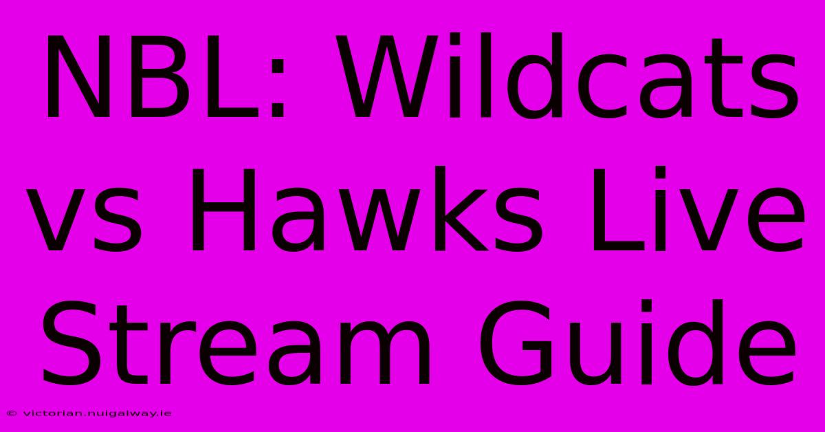 NBL: Wildcats Vs Hawks Live Stream Guide