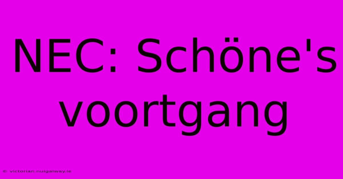 NEC: Schöne's Voortgang