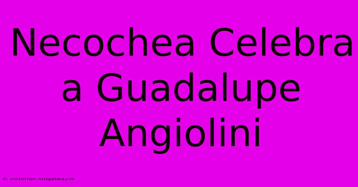 Necochea Celebra A Guadalupe Angiolini