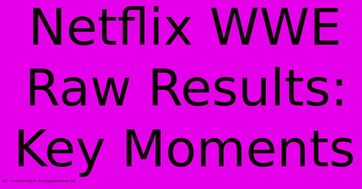 Netflix WWE Raw Results: Key Moments