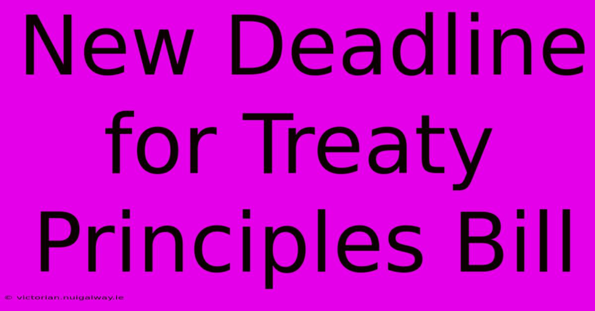 New Deadline For Treaty Principles Bill