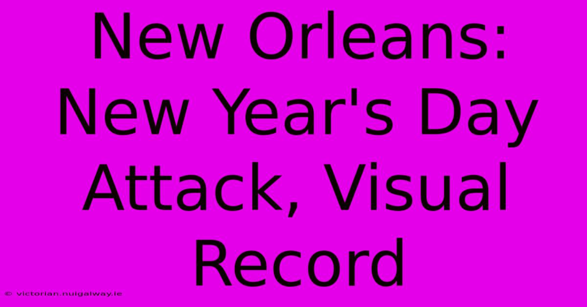 New Orleans: New Year's Day Attack, Visual Record