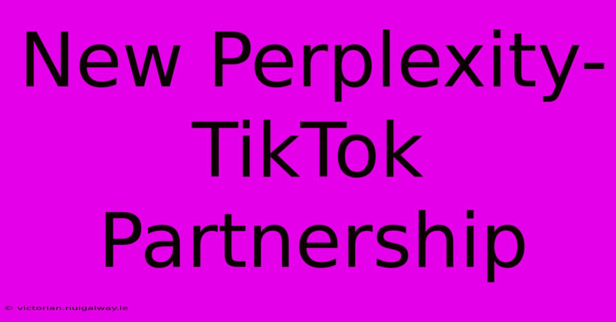 New Perplexity-TikTok Partnership