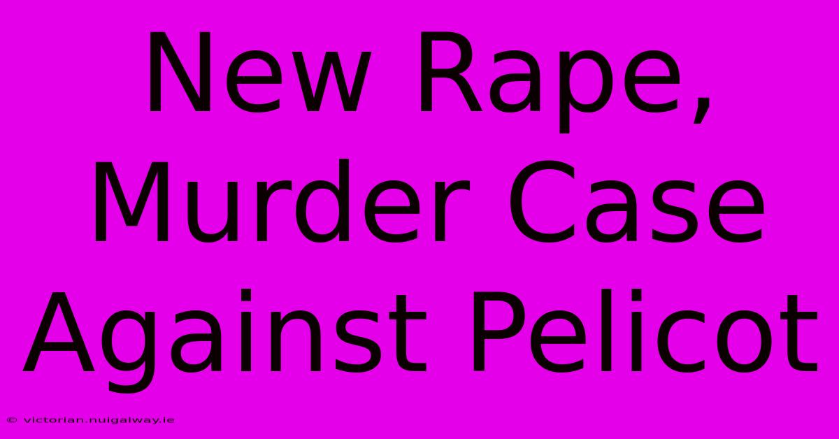 New Rape, Murder Case Against Pelicot