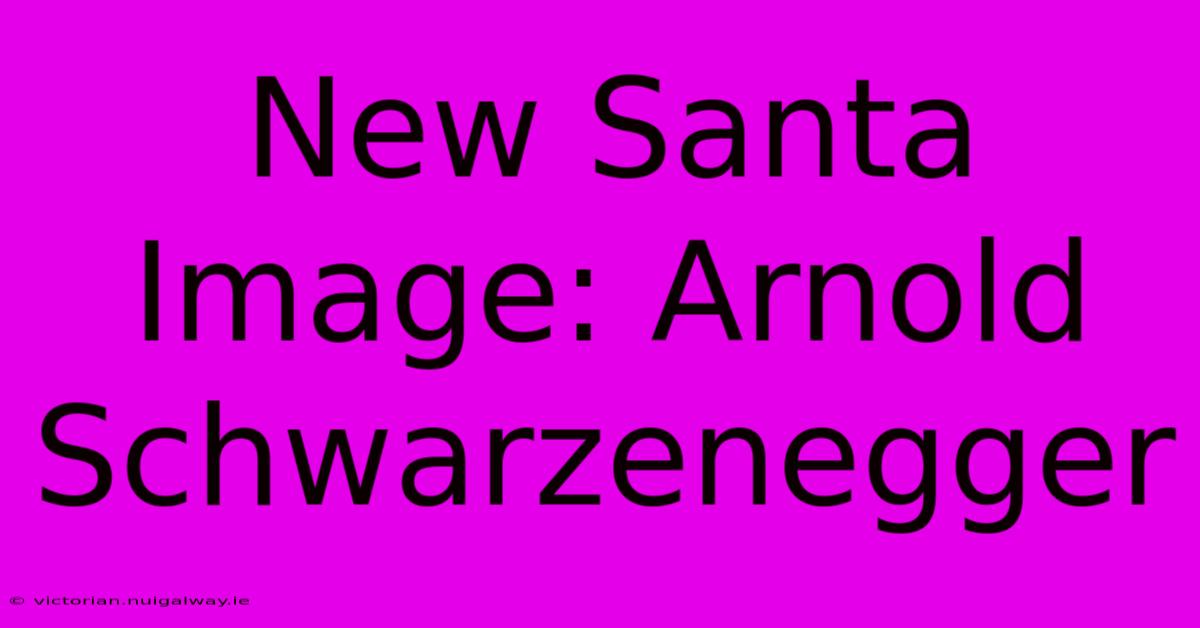 New Santa Image: Arnold Schwarzenegger