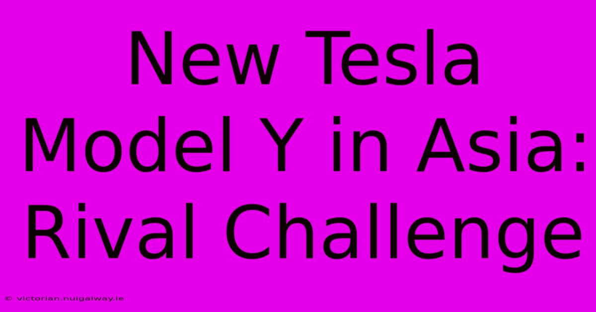 New Tesla Model Y In Asia: Rival Challenge