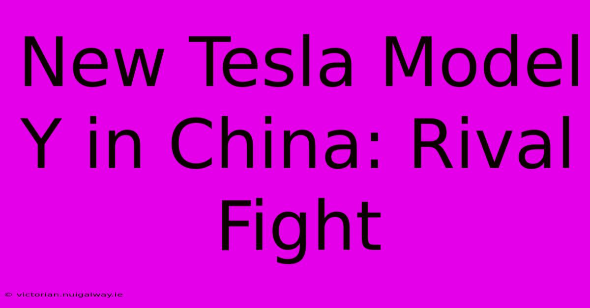 New Tesla Model Y In China: Rival Fight