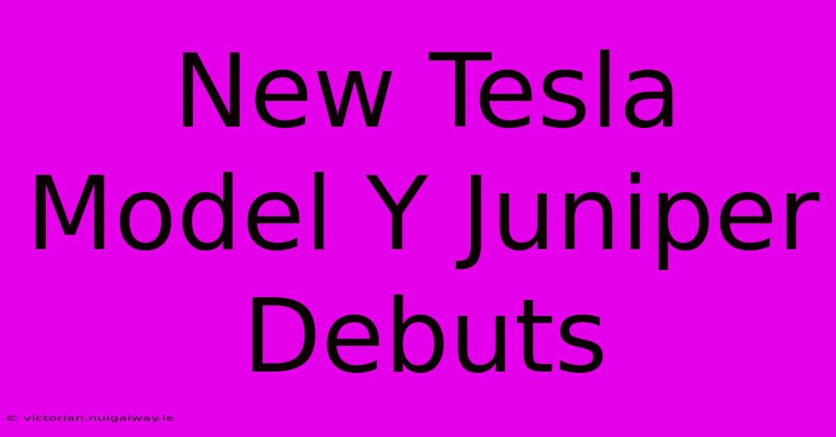 New Tesla Model Y Juniper Debuts