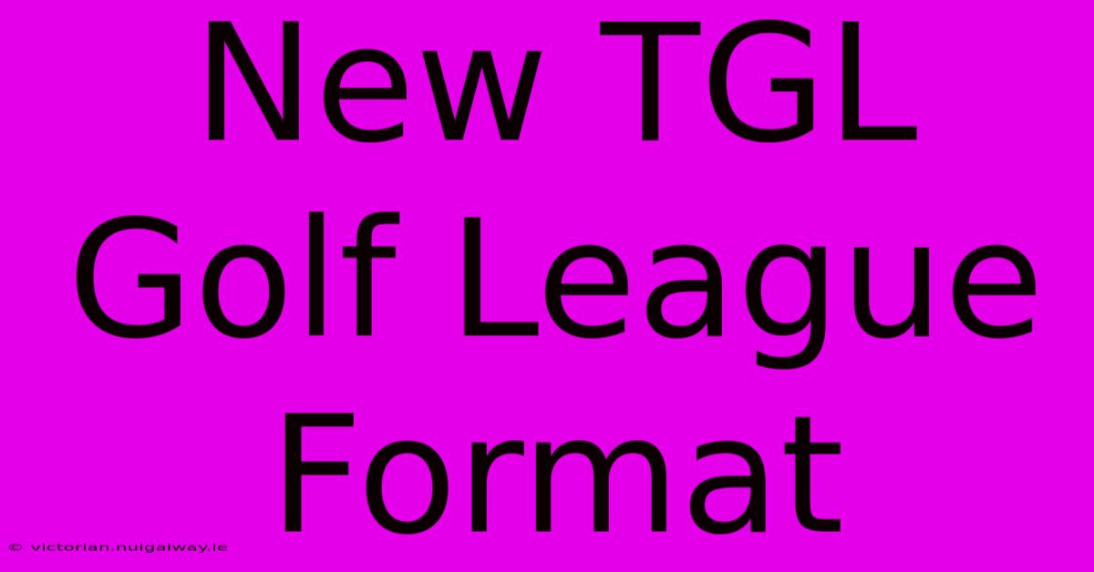 New TGL Golf League Format