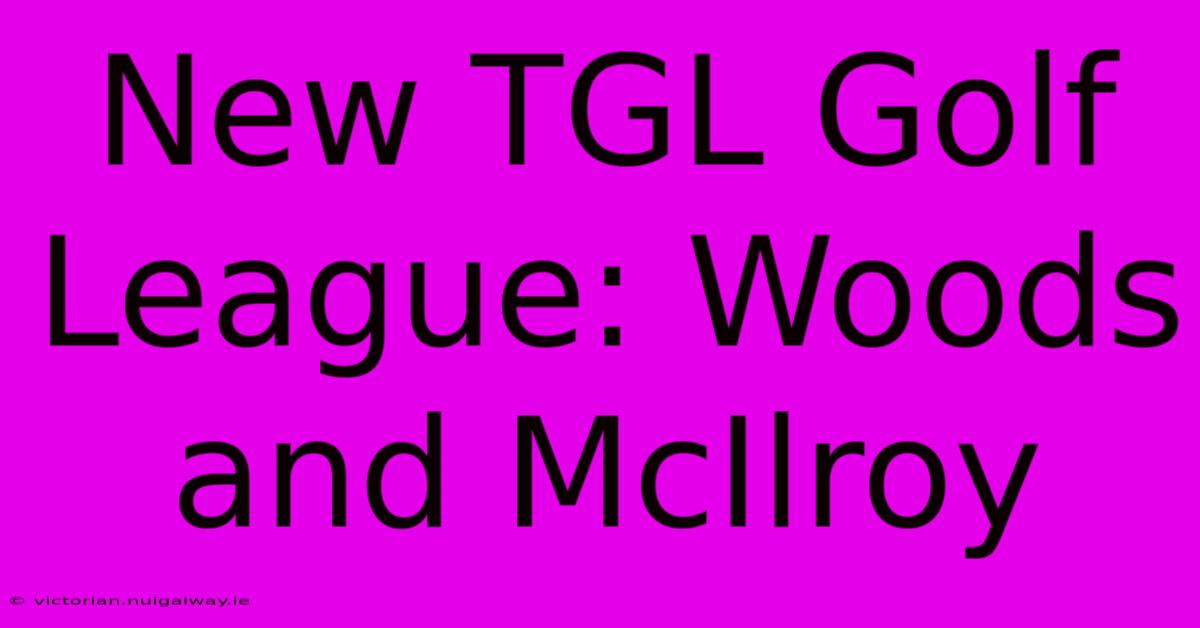 New TGL Golf League: Woods And McIlroy