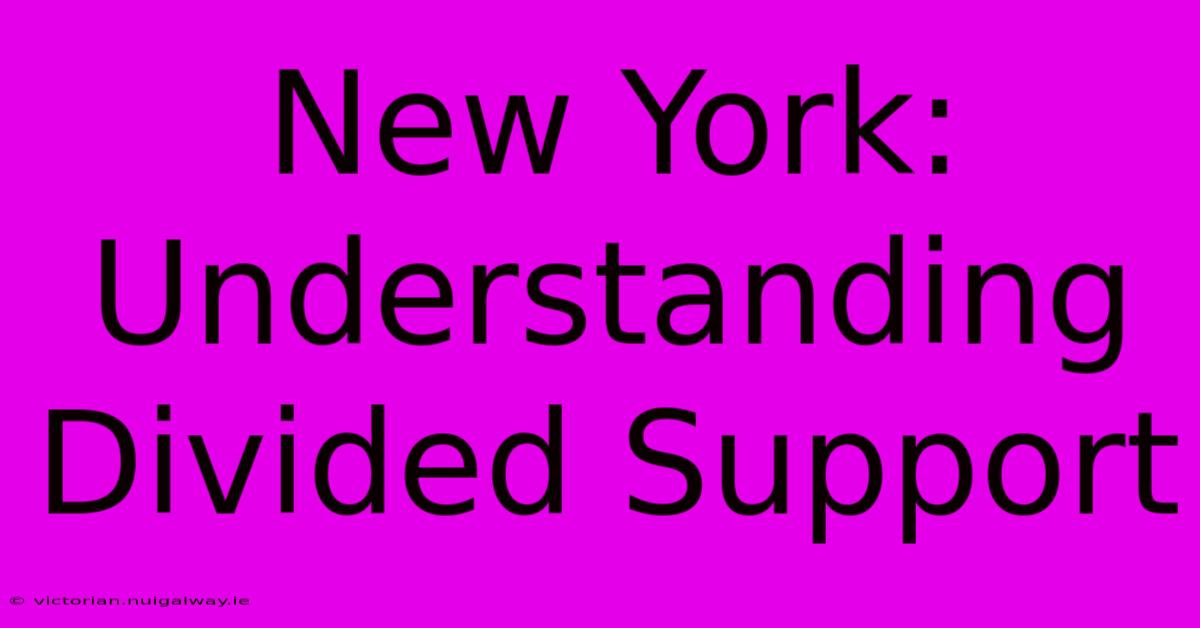 New York: Understanding Divided Support 