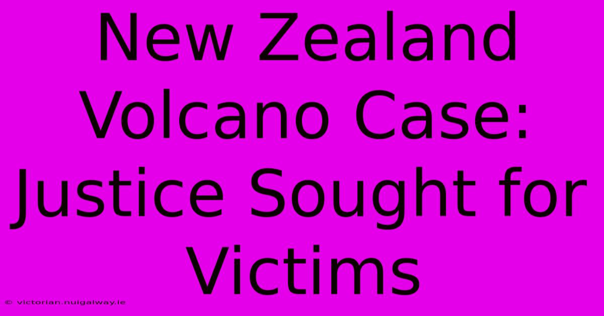 New Zealand Volcano Case: Justice Sought For Victims