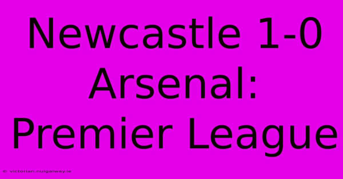 Newcastle 1-0 Arsenal: Premier League 