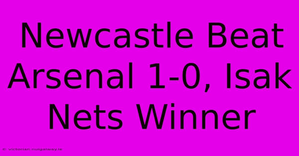 Newcastle Beat Arsenal 1-0, Isak Nets Winner