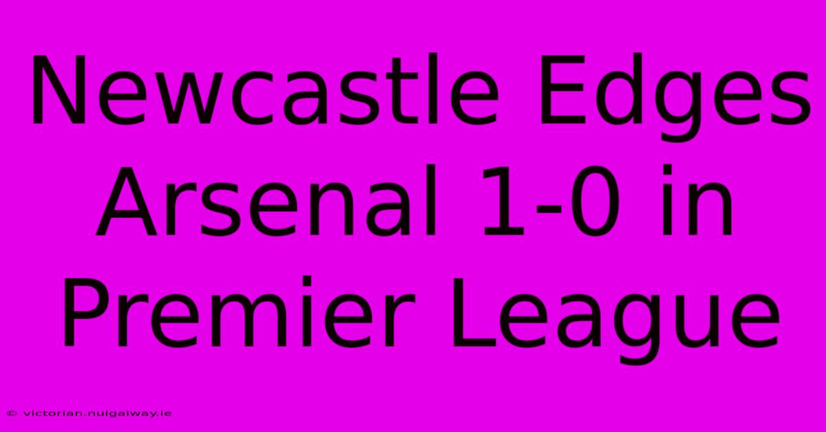 Newcastle Edges Arsenal 1-0 In Premier League