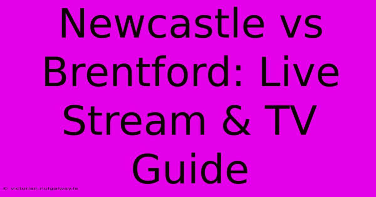 Newcastle Vs Brentford: Live Stream & TV Guide