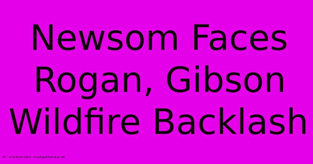 Newsom Faces Rogan, Gibson Wildfire Backlash