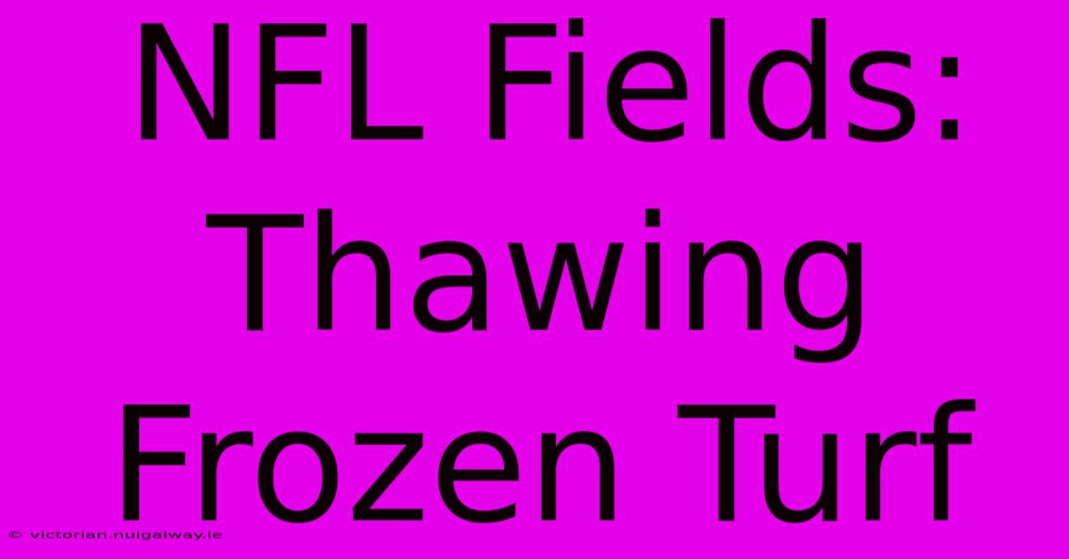 NFL Fields: Thawing Frozen Turf