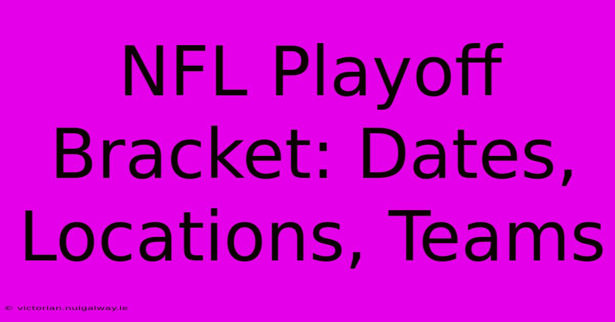 NFL Playoff Bracket: Dates, Locations, Teams