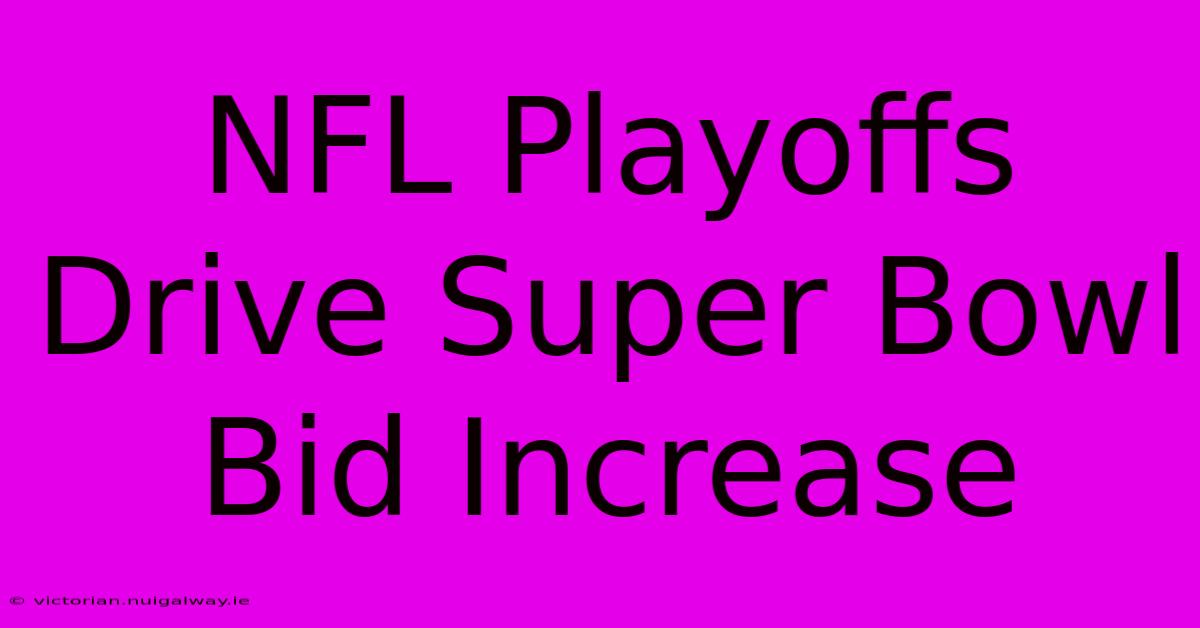 NFL Playoffs Drive Super Bowl Bid Increase