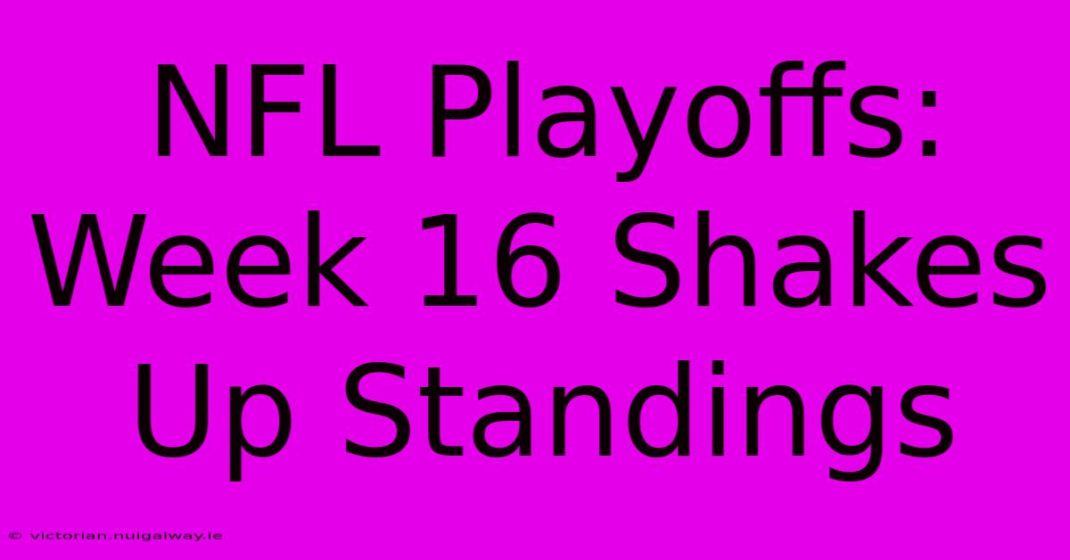 NFL Playoffs: Week 16 Shakes Up Standings