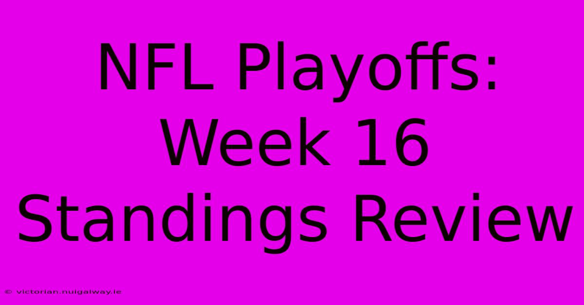 NFL Playoffs: Week 16 Standings Review