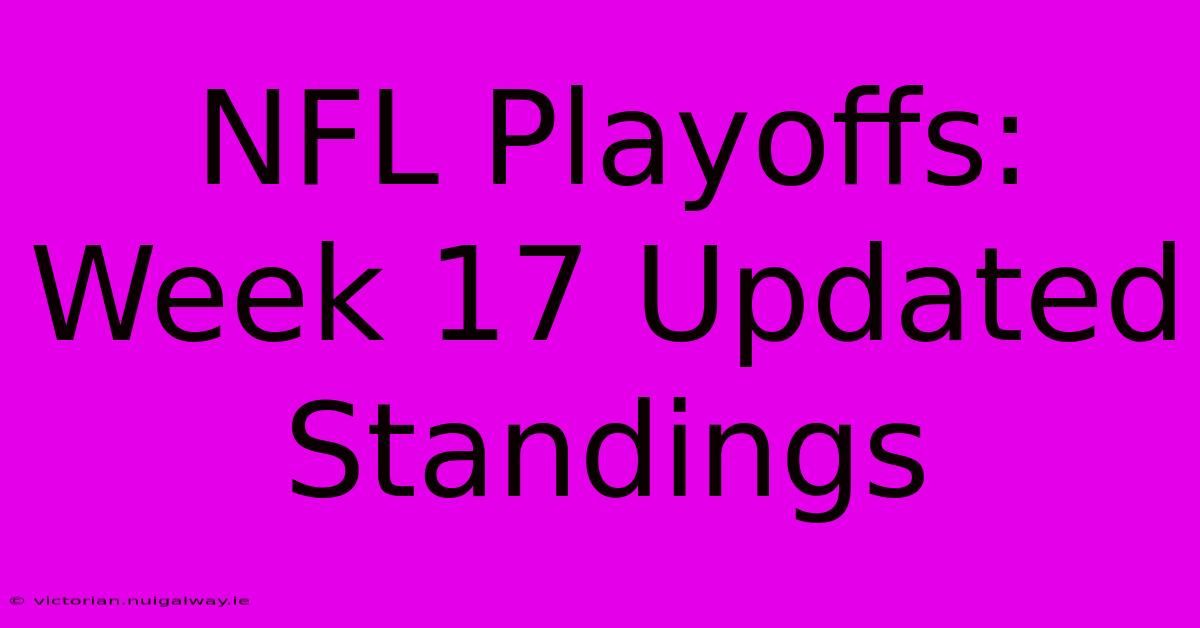 NFL Playoffs: Week 17 Updated Standings