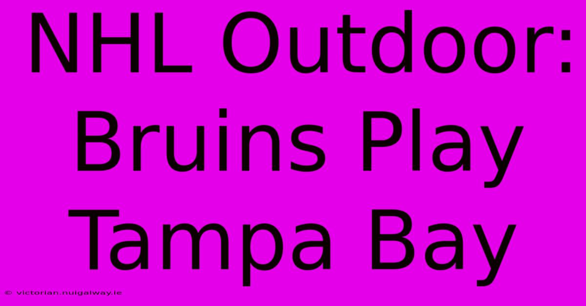 NHL Outdoor: Bruins Play Tampa Bay