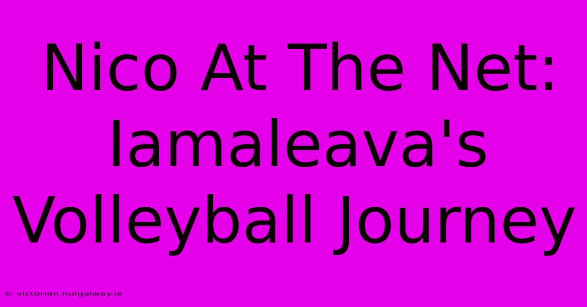 Nico At The Net: Iamaleava's Volleyball Journey