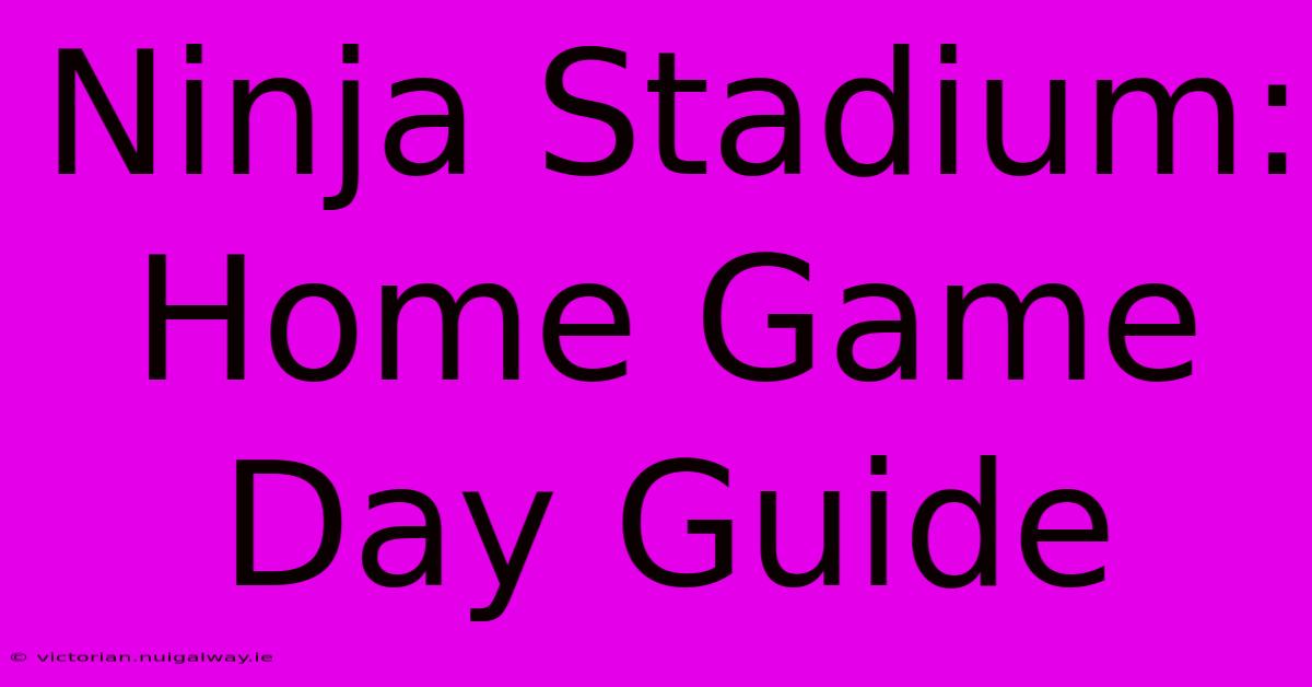 Ninja Stadium: Home Game Day Guide