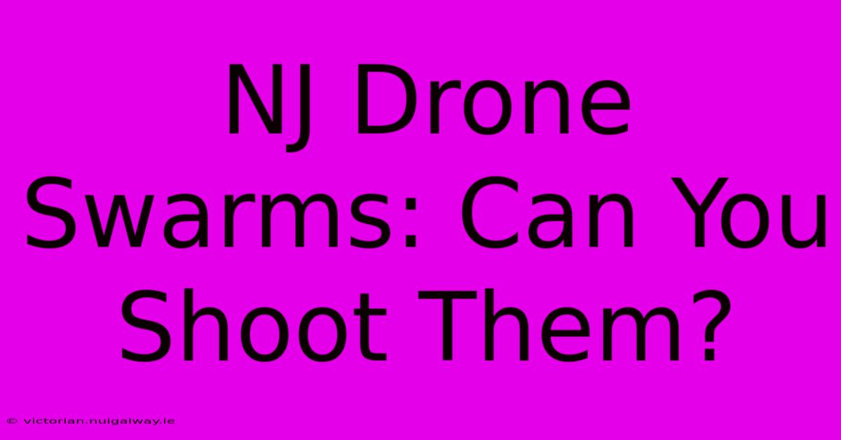 NJ Drone Swarms: Can You Shoot Them?