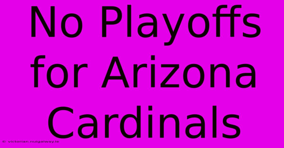 No Playoffs For Arizona Cardinals