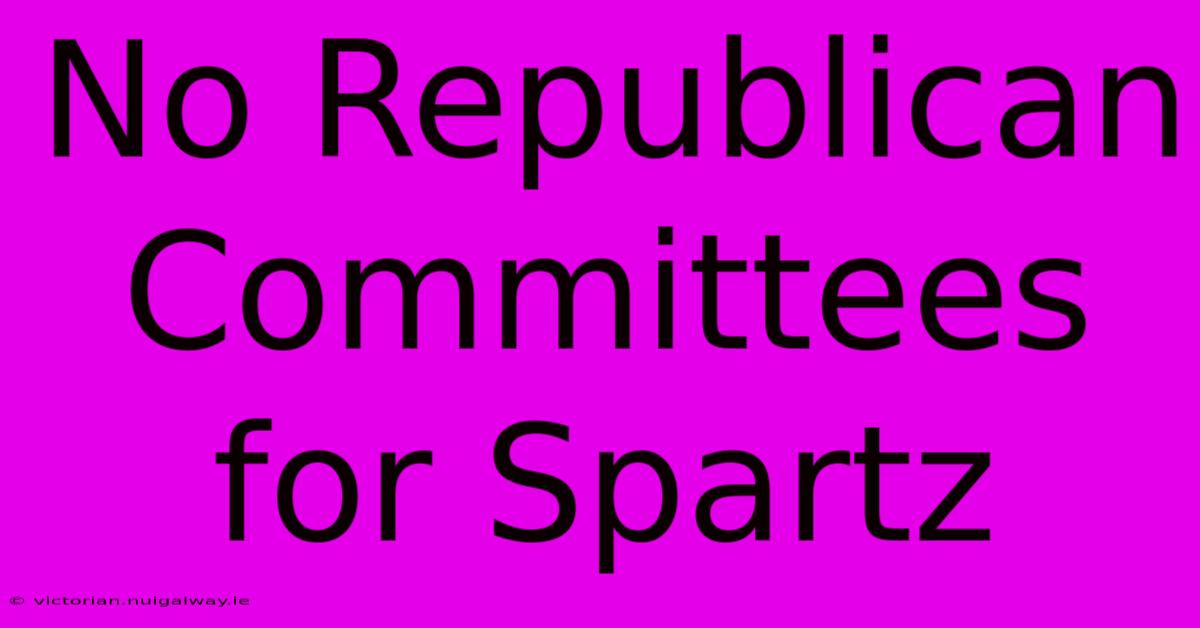 No Republican Committees For Spartz