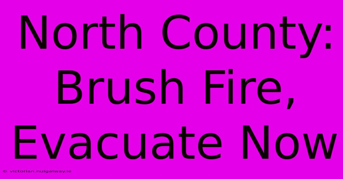 North County: Brush Fire, Evacuate Now